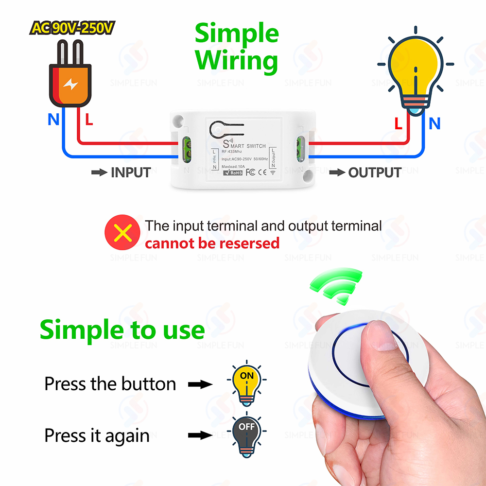 Wireless RF433MHz Remote Contr - огляд і ціна Sonoff Basic Switch