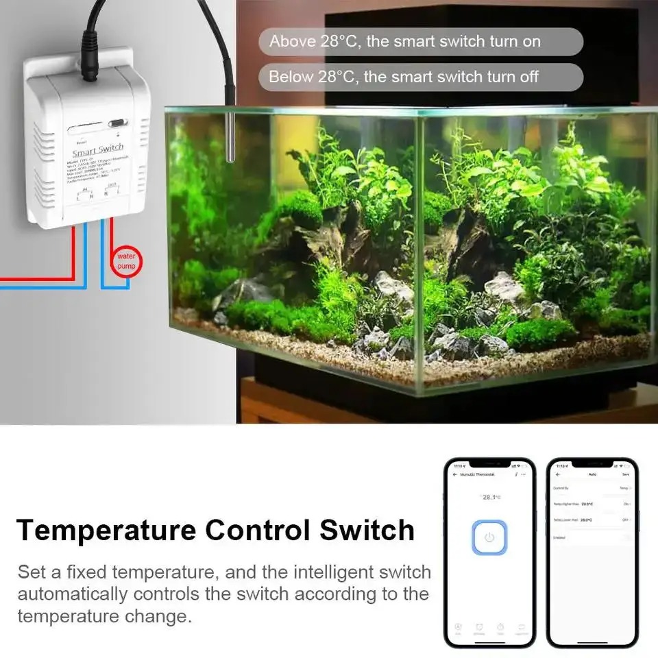Tuya Wifi 16A/20A Smart Temper - огляд і ціна Sonoff Basic Switch