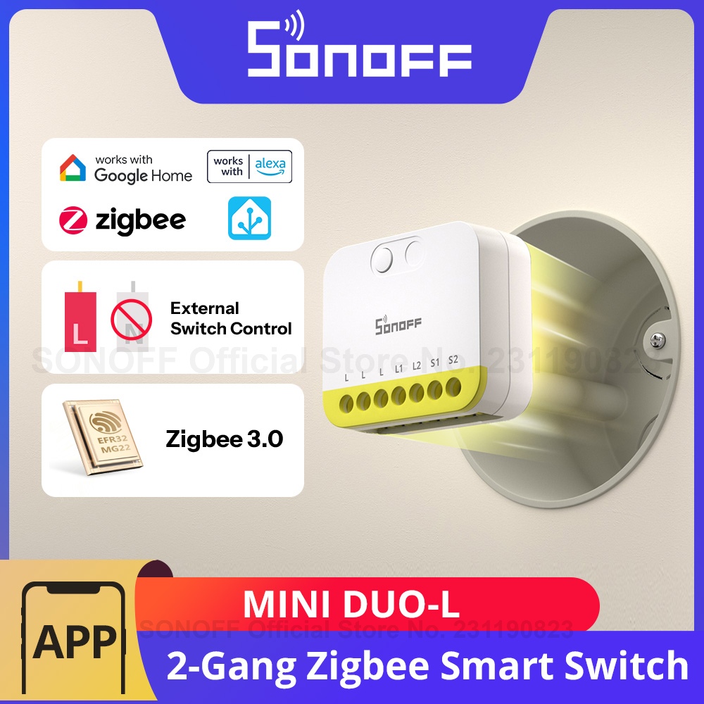 SONOFF MINI DUO-L 2-Gang Zigbe - огляд і ціна Sonoff Basic Switch