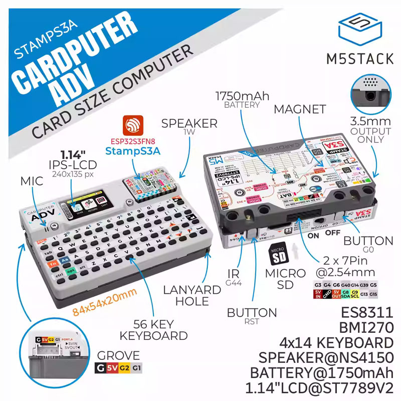 M5Stack Cardputer Adv Programm - огляд і ціна Iot Diy Home Automation